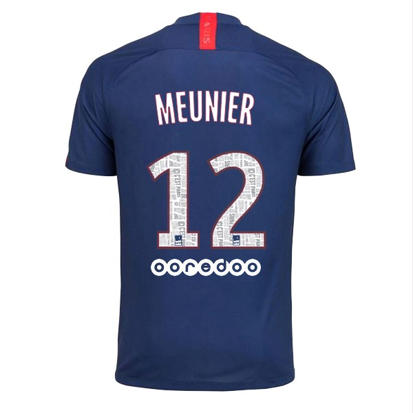 Camiseta Paris Saint Germain NO.12 Meunier Primera equipo 2019-20 Azul